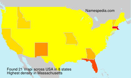Surname Vrapi in USA Surname Vrapi in USA