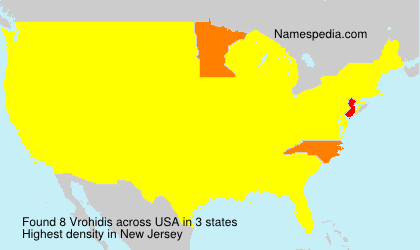 Surname Vrohidis in USA Surname Vrohidis in USA