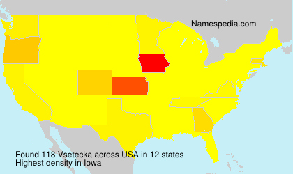 Surname Vsetecka in USA Surname Vsetecka in USA