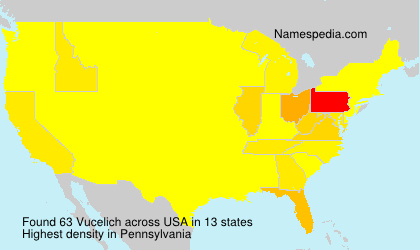 Surname Vucelich in USA