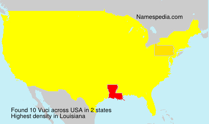 Surname Vuci in USA