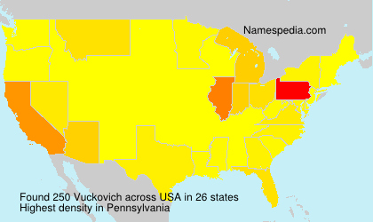 Surname Vuckovich in USA