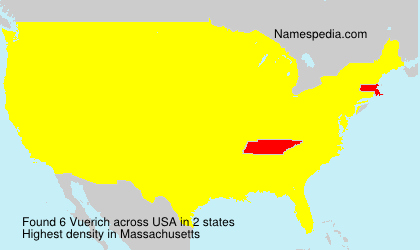 Surname Vuerich in USA