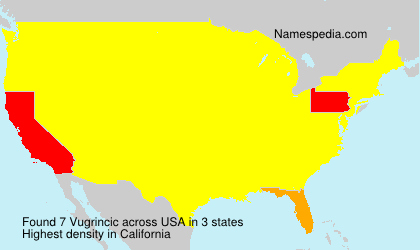Surname Vugrincic in USA
