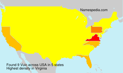 Surname Vuic in USA