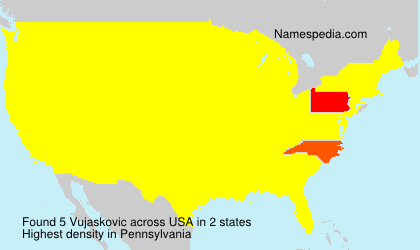 Surname Vujaskovic in USA Surname Vujaskovic in USA