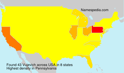 Surname Vujevich in USA Surname Vujevich in USA