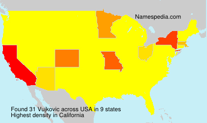 Surname Vujkovic in USA Surname Vujkovic in USA