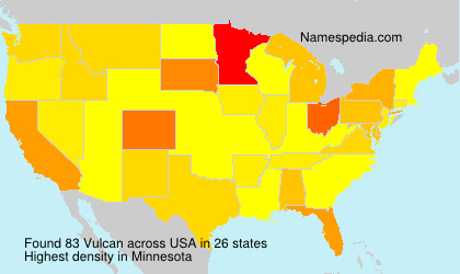 Surname Vulcan in USA Surname Vulcan in USA