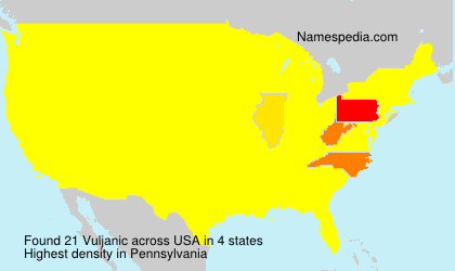 Surname Vuljanic in USA Surname Vuljanic in USA