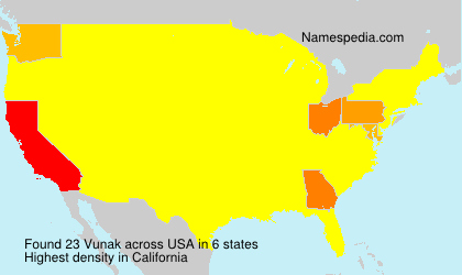 Surname Vunak in USA Surname Vunak in USA