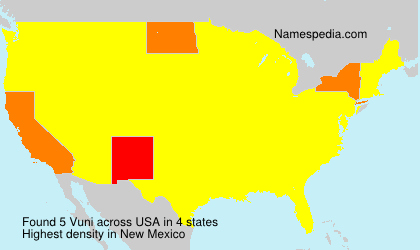Surname Vuni in USA Surname Vuni in USA