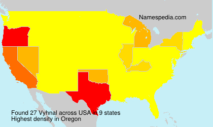 Surname Vyhnal in USA Surname Vyhnal in USA