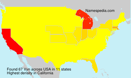 Surname Vyn in USA Surname Vyn in USA