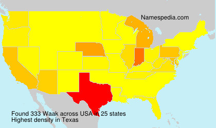 Surname Waak in USA