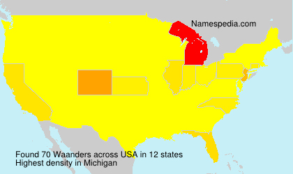 Surname Waanders in USA Surname Waanders in USA