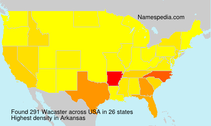 Surname Wacaster in USA Surname Wacaster in USA