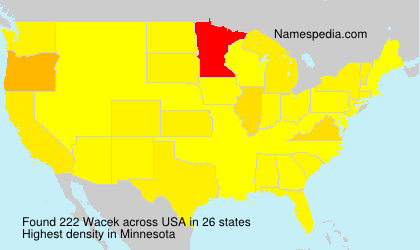 Surname Wacek in USA Surname Wacek in USA