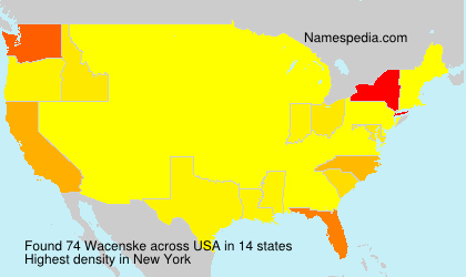 Surname Wacenske in USA