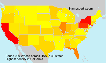 Surname Wachs in USA Surname Wachs in USA