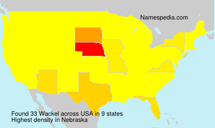 Surname Wackel in USA Surname Wackel in USA