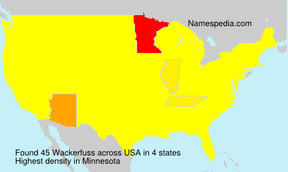 Surname Wackerfuss in USA Surname Wackerfuss in USA