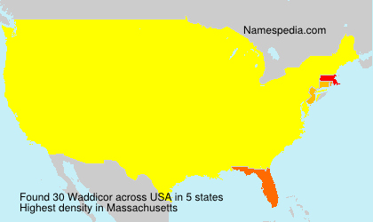 Surname Waddicor in USA Surname Waddicor in USA