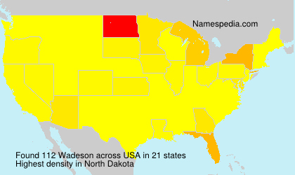Surname Wadeson in USA Surname Wadeson in USA