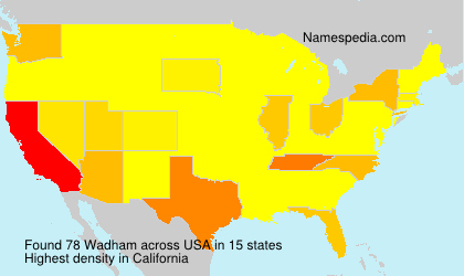 Surname Wadham in USA Surname Wadham in USA