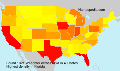 Surname Waechter in USA Surname Waechter in USA