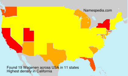 Surname Wagenen in USA Surname Wagenen in USA