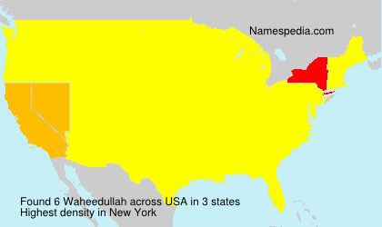 Surname Waheedullah in USA Surname Waheedullah in USA