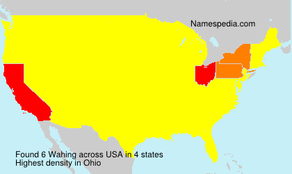 Surname Wahing in USA Surname Wahing in USA