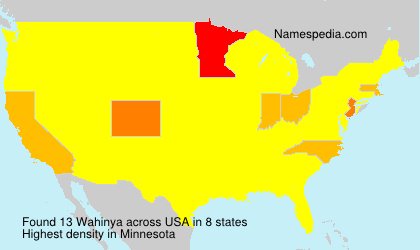 Surname Wahinya in USA Surname Wahinya in USA