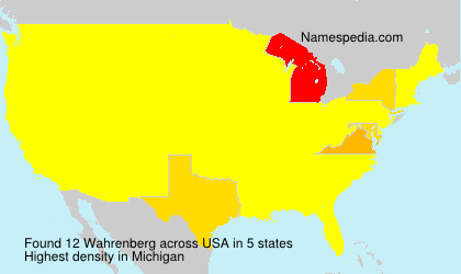 Surname Wahrenberg in USA Surname Wahrenberg in USA