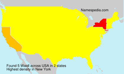 Surname Waidl in USA Surname Waidl in USA