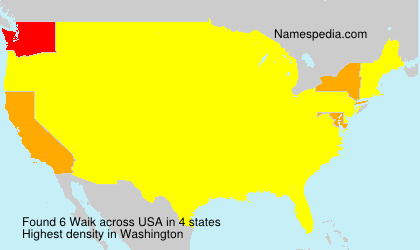 Surname Waik in USA Surname Waik in USA