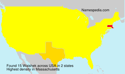 Surname Waishek in USA Surname Waishek in USA