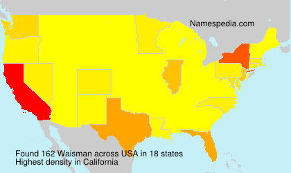 Surname Waisman in USA Surname Waisman in USA