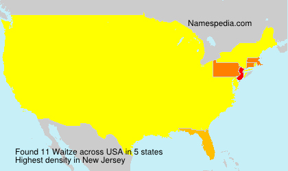 Surname Waitze in USA Surname Waitze in USA