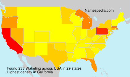 Surname Wakeling in USA Surname Wakeling in USA