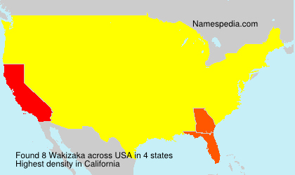 Surname Wakizaka in USA Surname Wakizaka in USA