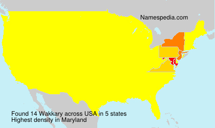 Surname Wakkary in USA Surname Wakkary in USA