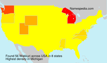 Surname Wakkuri in USA Surname Wakkuri in USA