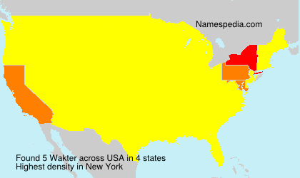 Surname Wakter in USA Surname Wakter in USA
