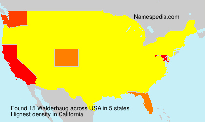 Surname Walderhaug in USA Surname Walderhaug in USA