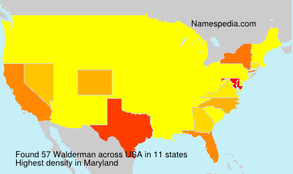 Surname Walderman in USA Surname Walderman in USA