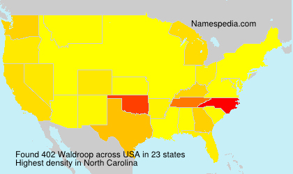 Surname Waldroop in USA Surname Waldroop in USA