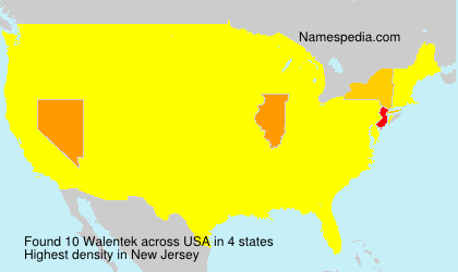 Surname Walentek in USA Surname Walentek in USA