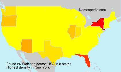 Surname Walentin in USA Surname Walentin in USA